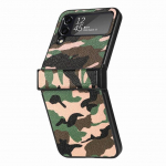 Sulankstomas dizaino odinis telefono priedų dėklas, skirtas Samsung Galaxy Z Flip 4 5g Flip4 Flip3 Flip 3 nuo kritimo apsaugantis dangtelis Funda for Samsung Z Flip 3 ruda