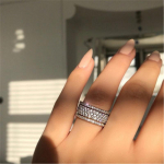 1 karatų &bdquo;If Cut Deimant&ldquo; papuo&scaron;alų solidus S925 sidabro spalvos žiedas moterims &bdquo;Anillos De Bizuteria&ldquo; sidabro 925 papuo&scaron;alų brangakmenių dėžutė 8 antikinės sidabrinės spalvos