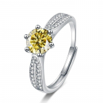 Bague Ringen 1ct/2ct VVS D spalvos moissanito žiedas moterims 925 sterlingų sidabro papuo&scaron;alai Starlight laboratorijoje i&scaron;augintų deimantų atviri žiedai, dovana