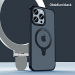 Magnetinis žiedo laikiklis, skirtas Magsafe belaidžio įkrovimo dėklui, skirtas iPhone 14 12 13 Pro Max Plus buferiui, smūgiams atsparus metalinis laikiklio dangtelis For iPhone 12 tamsiai mėlyna spalva