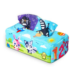 &bdquo;Magic Tissue Box&ldquo; kūdikių žaislas, mink&scaron;ti &bdquo;Montessori&ldquo; jutimo žaislai kūdikiams 0&ndash;6&ndash;12 mėnesių, didelio kontrasto kūdikių žaislai naujagimiams, mažiems vaikams, dovana kūdikiams 22x12x8cm