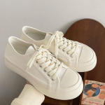 Universalūs pavasarį ir vasarą, mieli batai storu padu, drobiniai batai, korėjieti&scaron;ka versija, studenti&scaron;ki maži balti bateliai, madingi bateliai