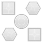 Padėkliukas skaidrios formos, &scaron;e&scaron;iakampės kvadratinės apvalios formos epoksidinis rinkinys