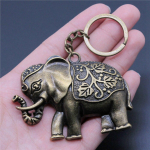 Elephant Keychains Findings for Diy Metal Craft Key Chain Accessories A01-1pcs-74x50mm
