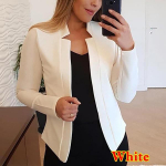 Madingi madingi moteri&scaron;ki &scaron;varkeliai ilgomis rankovėmis Tvirtas biuro moteri&scaron;kas verslo kostiumas, didelio dydžio moteri&scaron;ki drabužiai 9 spalvų XXXXXL balta