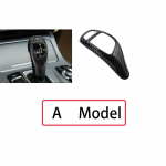 Car Gear Shift Knob Cover Trim Carbon Fiber style Sticker for BMW F20 F30 F31 F34 X5 F15 X6 F16 X3 F25 X4 A Model gray