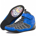 Vyrų / moterų bokso imtynių kovos batai paaugliams lengvi neslystantys treniruočių batai kovos batai motociklų batai 36 mėlyna