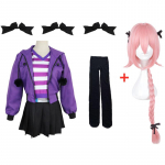 Anime Likimas Apokrifai Astolfo Cosplay kostiumai Laisvalaikio paltai Helovino uniformos Visas komplektas L-(Suit+Wig)