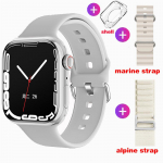 I&scaron;manusis laikrodis Women Ultra Series 9 NFC i&scaron;manusis laikrodis vyrų BT Call vandeniui atsparus belaidis įkrovimas 2,05 colio ekranas, skirtas laikrodžiui 9 three straps sidabras