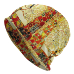 Gyvybės medis Gustav Klimt Bonnet Beanie Mezgimo kepurės Moteri&scaron;kos Unisex Mada Tapyba Menas Žiemos kaukolės Beanies Slidinėjimo kepurės Skullies Beanie Hat