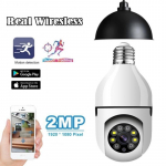 E27 200W 2.4G 1080P Panoraminė kamera Namų apsauga CCTV kamera WiFi naktinio matymo internetinės kameros palaikymas dvipusio garso pokalbio nuotolinis vaizdas per i&scaron;manųjį telefoną
