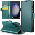 Atverčiamas odinis dangtelis, skirtas Samsung Galaxy S23 Ultra S22 Plus A71 A51 A52 A53 A34 A73 kortelės piniginės apsauga, smūgiams atsparus dangtelis S23 mėlyna/žalia