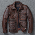 Natūralios Odos Vyri&scaron;ka Retro Senamadi&scaron;ka Motociklininko Striukė Grynos Vir&scaron;utinio Sluoksnio Karvės Odos Slim Fit Atlapų Paltas Atsitiktinė Tendencija XXXXXL