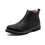 Chelsea Boots Vyri&scaron;ki žieminiai batai Juodi skeltos odos batai Vyri&scaron;ka avalynė &Scaron;ilti pliu&scaron;iniai kailiniai žieminiai batai vyrams Zapatos Hombre 35 37