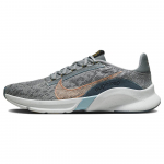 Nike SuperRep Go 3 Next Nature Flyknit Vilkolapis Pilkas Arktinis Oranžinis Vyri&scaron;ki sportbačiai Vėsiai Pilkas &Scaron;arvuotas Laivyno Mėlynas DH3394-004 42 gray