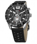 Westar Activ Chronograph odinis dirželis juodas kvarcinis ciferblatas 90249SBN103 100M vyri&scaron;kas laikrodis juoda