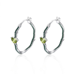 &bdquo;Thorn Buds Designer Premium&ldquo; auskarai S925 sterlingo sidabro, inkrustuoti natūraliais spalvingais ametisto auskarais 925 silver