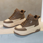 Fujin 7cm patvarus motociklo pavasaris natūralios odos rudeniniai briti&scaron;ki butai kulk&scaron;nies stambūs sportbačiai, moteri&scaron;ki platforma plei&scaron;tiniai batai