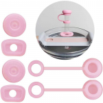 2 rinkiniai Puodelio &scaron;iaudelio dangtelis Nuotėkio stabdiklis I&scaron;siliejimo apsauga Apsauga nuo dulkių Skaidrus Automobilis rožinė