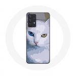 Coque pour Samsung Galaxy A32 5G Turc de van Chat oeil bleu et oeil jaune