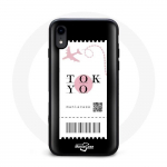 Coque iphone X billet d'avion tokyo