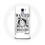 Coque pour Samsung Galaxy A8 2018 One Piece Manga affiche de recherche Blanche