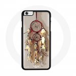 Coque Iphone 5/5S Attrape r&ecirc;ve beige rouge beau sommeil douceur tendresse c&oelig;ur protection indien plu