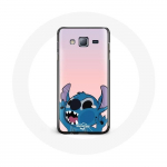 Coque pour Samsung Galaxy J5 2016 Stitch le Nez en l'air fond rose