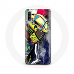 Coque pour Samsung Galaxy A50 Valentino Rossi Pilote de vitesse champion