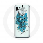 Coque pour samsung galaxy A40 Attrape R&ecirc;ve Bleu Fond Blanc