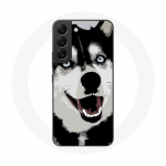 Coque pour Samsung Galaxy S21 FE Husky de Sib&eacute;rie Yeux Bleus
