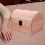 Nebaigta medinė dėžutė &bdquo;pasidaryk pats&ldquo; amatų laikymo papuo&scaron;alų vitrina Lobių skrynia Nedažyta medinė 9.5cmx5.5cmx5cm