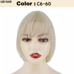 MERISIHAIR trumpi juodi sintetiniai natūralūs perukai moterims Bob tiesus perukas su kirpčiukais Auk&scaron;tos temperatūros kasdieniai Cosplay perukai vakarėliui 25cm