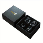 4 vnt Viskio stiklinių rinkinys Viskio stiklinės stiklinės vyno rinkinys namų baro gėrimų indai viskio mėgėjams su dovanų dėžute 4 Cups Set With Gift Box