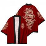 Kinų stiliaus drakono totemo taoistinis chalatas, 3D spausdintas japoni&scaron;kas megztinis kimono naktiniai mar&scaron;kiniai XXS