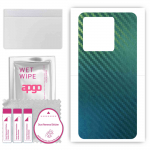 apgo Protective Skin Sticker for the back compatible with ZTE Blade V50 Smart, Wrap Film, Foil, Vinyl - Pattern Carbon Chameleon CAKA1