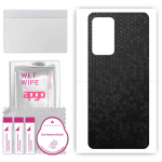 apgo Protective Skin Sticker for the back compatible with Meizu 18s, Wrap Film, Foil, Vinyl - Pattern Black Honeycomb