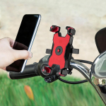 Universalus dviračio telefono laikiklis 360&deg; dviračio telefono laikiklis skirtas 4,8&ndash;6,8 colio motociklo mobiliojo telefono vairo spaustuko stovui, atsparus smūgiams GPS tvirtinimo laikiklis juoda