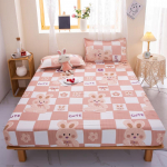 1vnt purpurinės spalvos paklodė, pritaikyta dvigulei triu&scaron;io lovai, spausdinta animacinių filmų vaikams patalynė len&ccedil;ol de cama casal (be pagalvės užvalkalo)