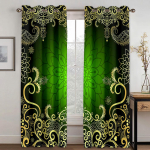 Pigūs, nestandartiniai, didelio dydžio raudoni eleganti&scaron;ki Boho baroko 2 vienetai plonos užuolaidos svetainei miegamojo langų užuolaidos. Nemokamas pristatymas W60H150(CM)x2&Grommet Top