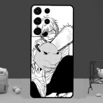Grandininio pjūklo vyras siaubo anime, skirtas Samsung Galaxy S20 FE S21 Ultra Note 20 S8 S9 S10 Note 10 Plus S22 Ultra Case Cover Galaxy S8 Plus