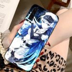 Akame Ga Kill Esdeath telefono dėklas, skirtas Samsung A91 A81 A73 A72 A71 A30S A20 A12 A13 A52 A53 4G 5G mink&scaron;tas juodas telefono dangtelis Samsung A91