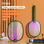3 viename uodų žudymo lempa sulankstomas elektrinis &scaron;oktuvas UV lemputė USB įkrovimas vabzdžių gaudyklė musių raketė vasaros musių svaidyklė žalia