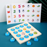 Montessori atminties &scaron;achmatų žaidimas 3D medinė dėlionė loginė žaislų sąveika ankstyvojo mokymosi lavinamieji žaislai vaikams vaikams mini