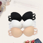 3 vnt. Moteri&scaron;ka pamink&scaron;tinta liemenėlė be petne&scaron;ėlių apatiniai be nugarėlės silikoniniai neslystantys, nematoma liemenėlė Xs SML Xl XS
