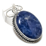 Sodalite Gemstone Handmade 925 Sterling Silver Jewelry Gift Pendant 2.09 r5k17