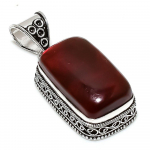 Red Labradorite Gemstone Handmade 925 Sterling Silver Jewelry Pendant 1.97 y8o18