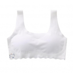 Mergaičių vystymosi laikotarpio liemenėlė su plačiais elastiniais dirželiais Besiūliai palaiko krūtis ir dengia be plieninių žiedų Natūralios formos Didelio tempimo visą dieną S