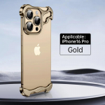 Prabangus metalo titano lydinio netaisyklingas telefono dėklas, skirtas iPhone 16 15 14 Plus 13 12 Pro Max Alien aliuminio objektyvo žiedo apsauginis dangtelis For iPhone 16 Pro Max