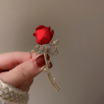 1 vnt Smeigtukai Deimantine sagė Rose Eleganti&scaron;ki retro stiliaus drabužių priedai